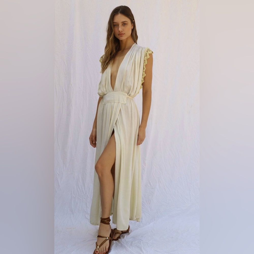 Jens Pirate booty Wynwood Maxi Dress in Rio pale yellow